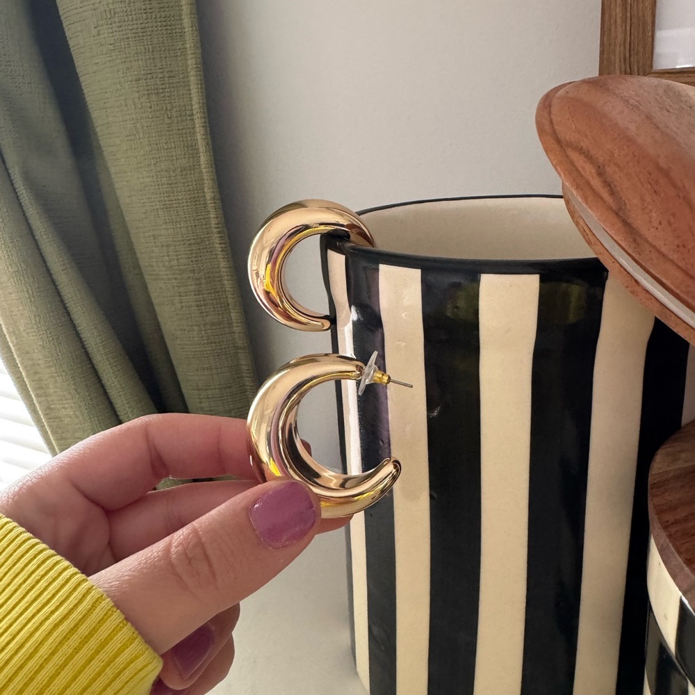 House of Harlow 1960 Gold Crescent Hoop Earrings
